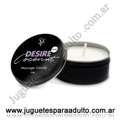 Accesorios, , Vela para masajes dessire con aroma a coco 30gr